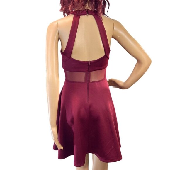 (6 for $25) My Michelle Fit & Flare Garnet Dress size 3 - Picture 4 of 7